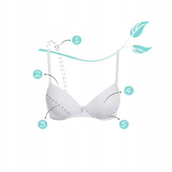 BIUSTONOSZ DLA NASTOLATKI bez fiszbin TBC 024 70BB BEŻOWY Rozmiar 70BB