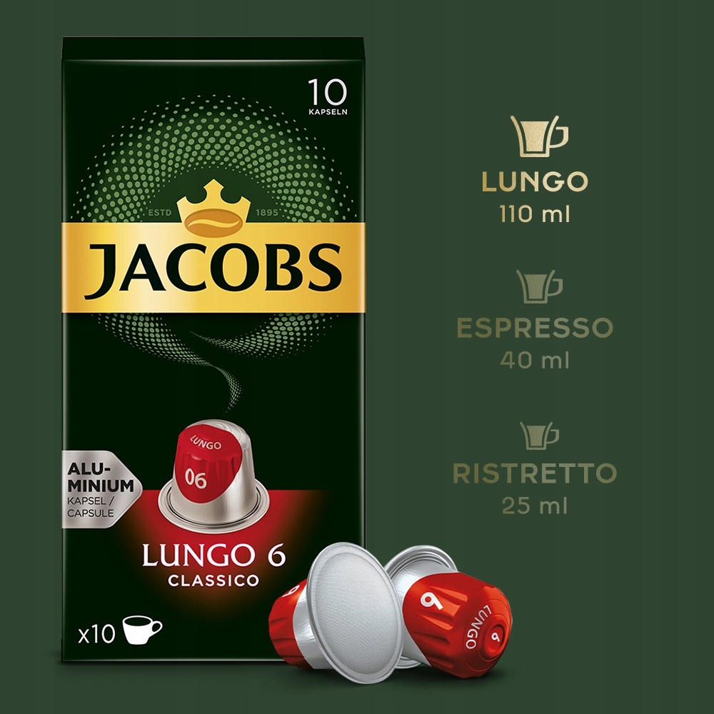 Kapsułki Jacobs L'OR do Nespresso(r)* 100 kapsułek zestaw mix Waga 52 g