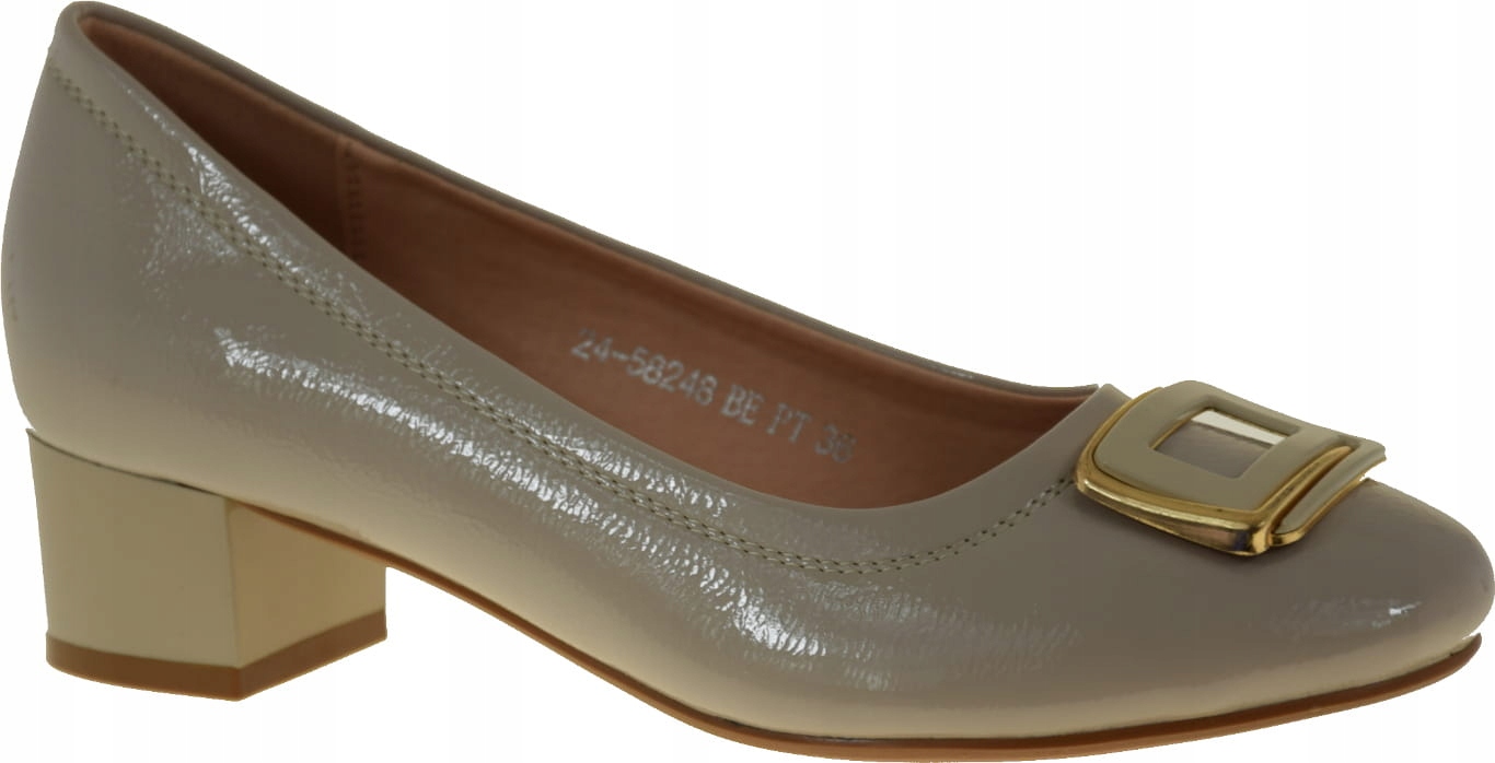 Dámské Lodičky Vinceza 58248 Lak Eko-kůže Béžová Elegantní VEL.37