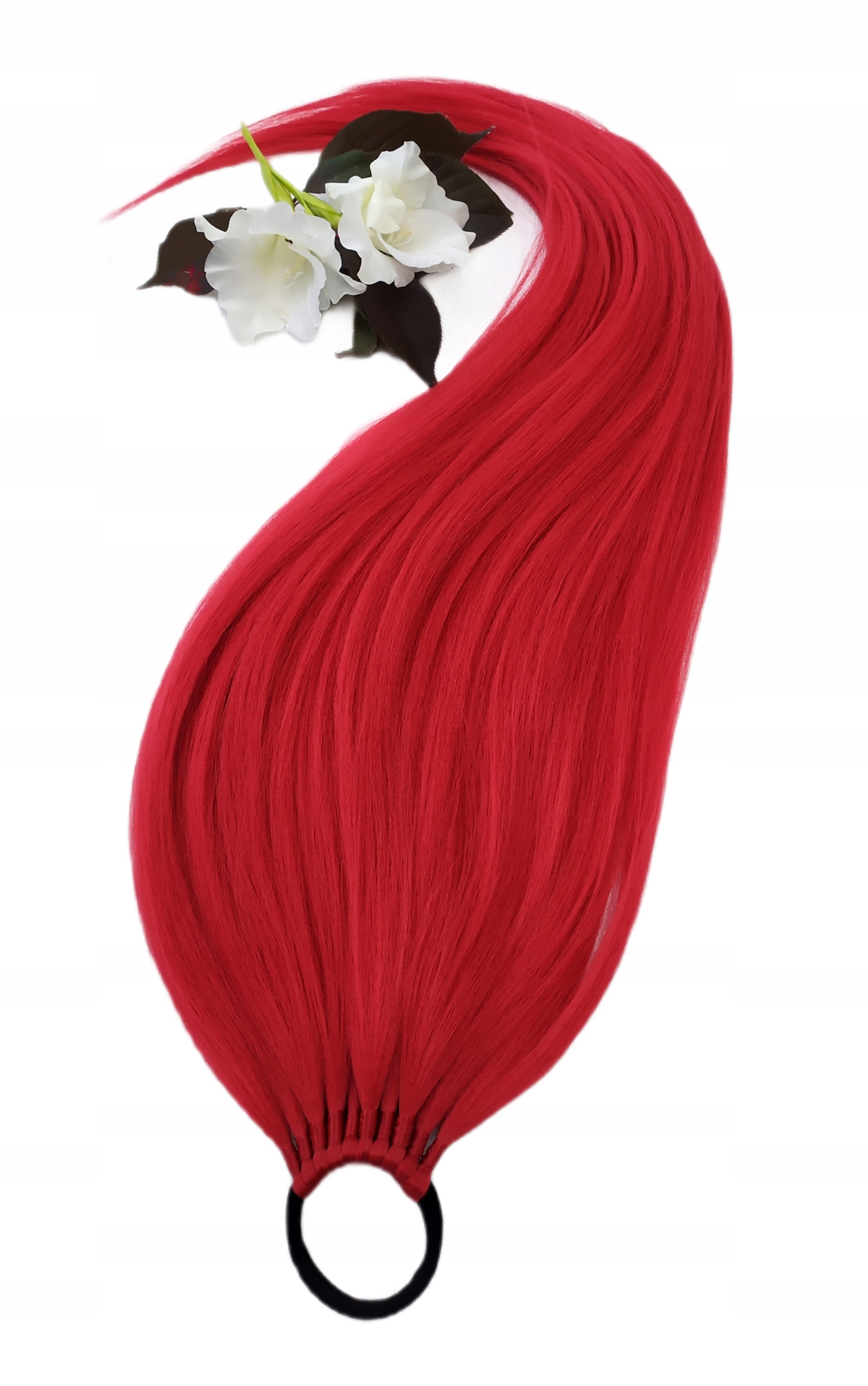 Připínací poník na gumičce, Příčesek, červená, Papriková Panna, 50 cm