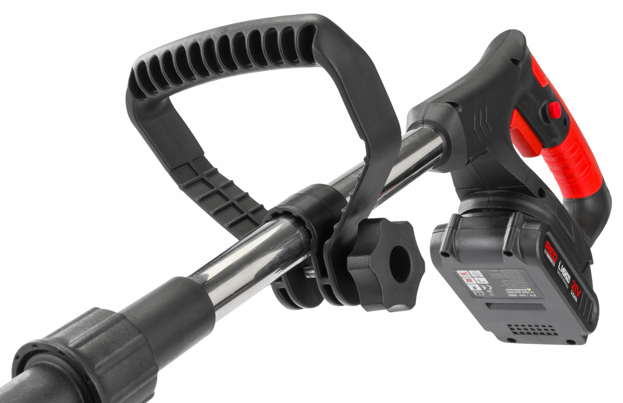 PODKASZARKA AKUMULATOROWA KOSA WYKASZARKA NA KOŁACH RED TECHNIC ZESTAW Stan opakowania oryginalne