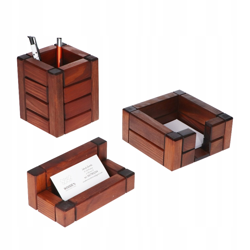 Levně Organizér psací potřeby dřevěná nádoba