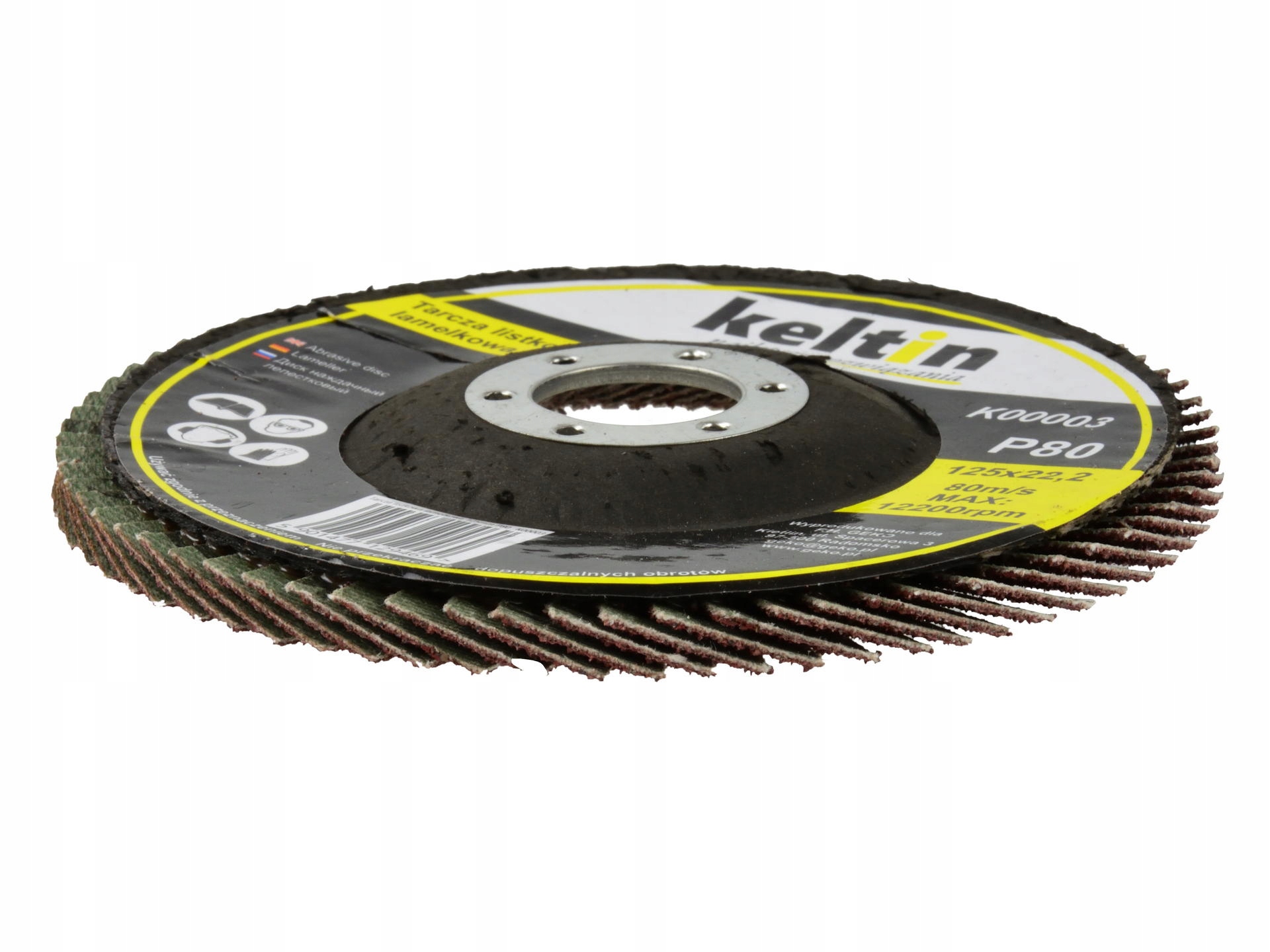 TARCZA LAMELKOWA LISTKOWA KELTIN 125 GR 80 SZLIF Seria K00003