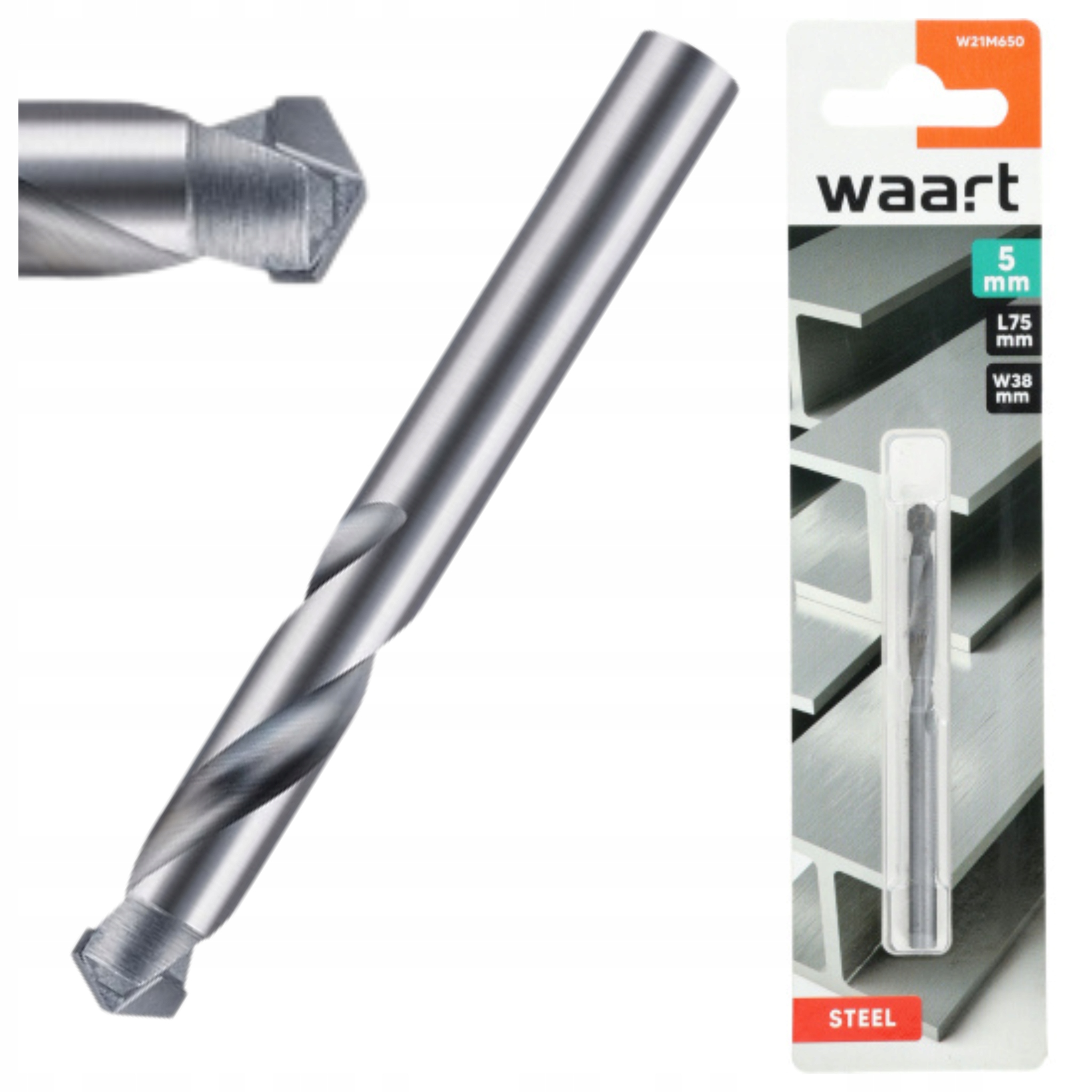 WIERTŁO DO METALU WĘGLIK SPIEKANY do Twardej Stali Tytanu Żeliwa 5.0 MM