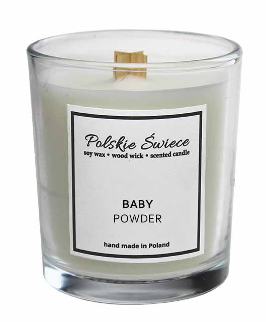 

Baby Powder Naturalna świeca zapachowa wood wick
