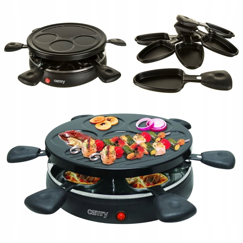 Elektrický gril Raclette 1200 W Topná deska 6 pánví Non-stick CR6606