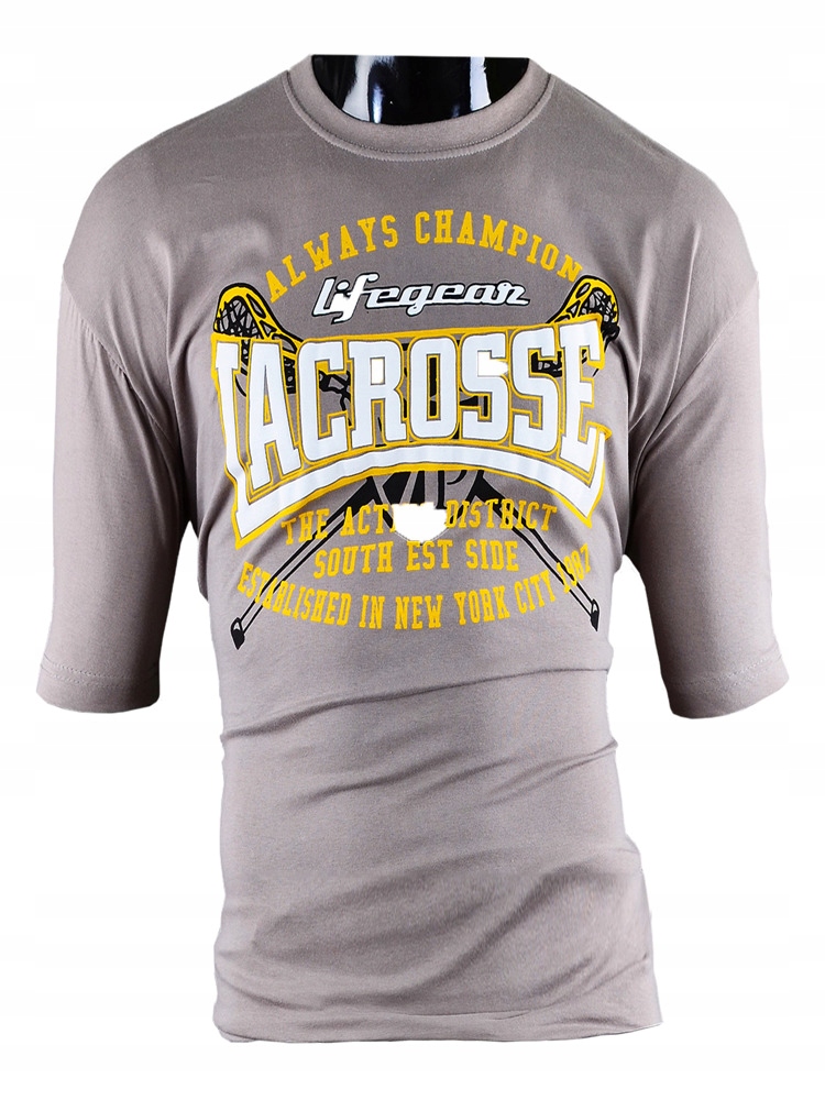 

3XL Koszulka T-shirt Lacrosse Beżowa Duża
