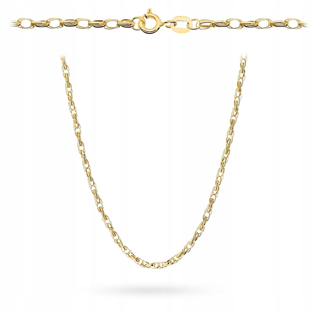 Náhrdelník ze zlata 585 dvojitý oválný rolo 14k 2.23g 50cm jako dárek