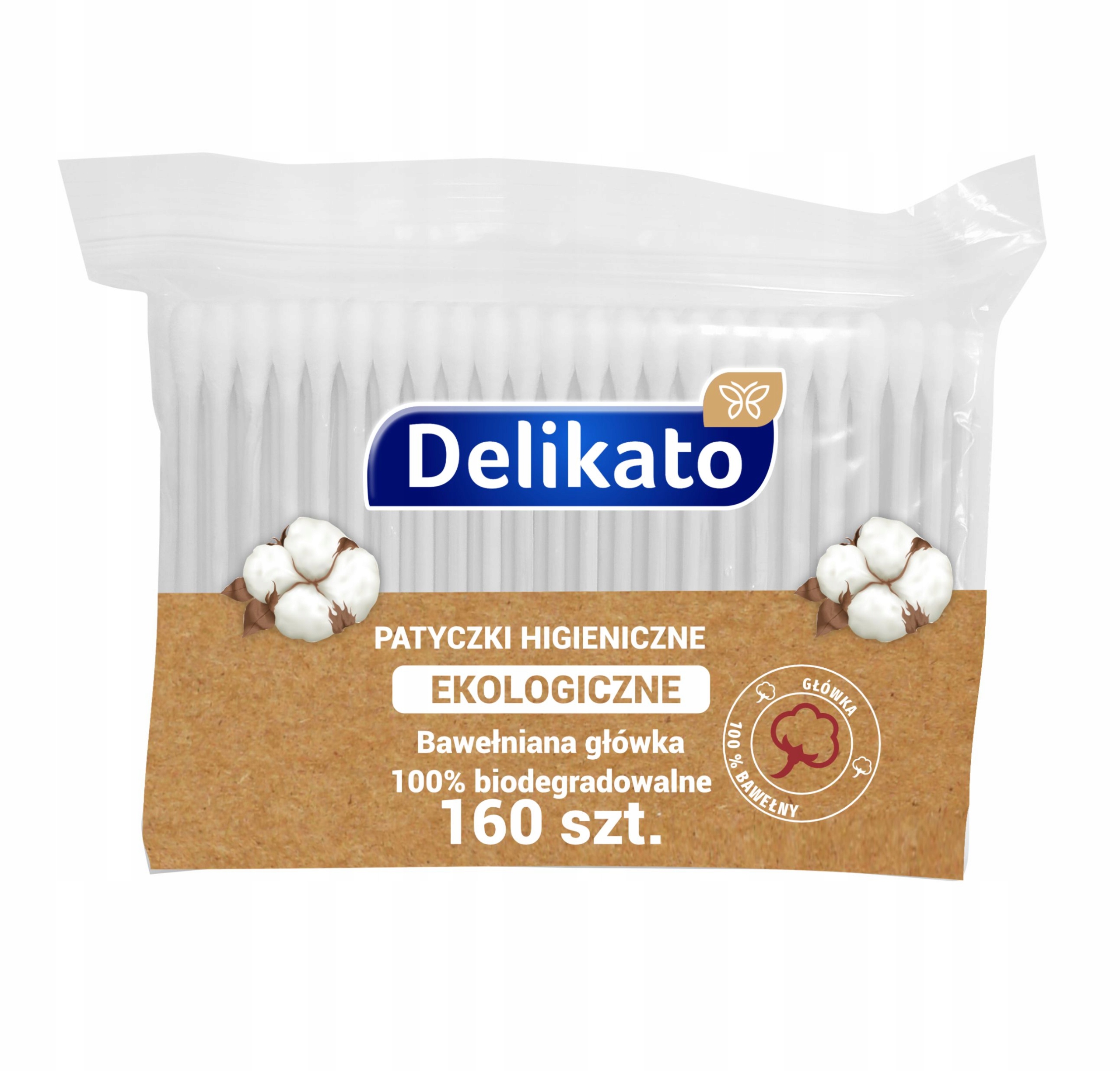 

Delikato, Patyczki higieniczne Eco, 160 sztuk