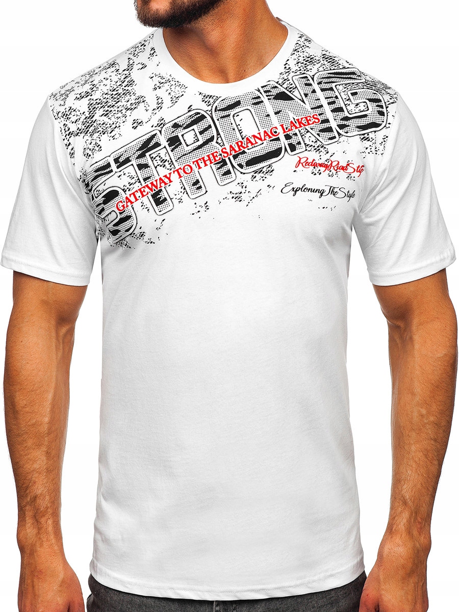 

T-shirt Męski Koszulka Biała 14234 Denley_l