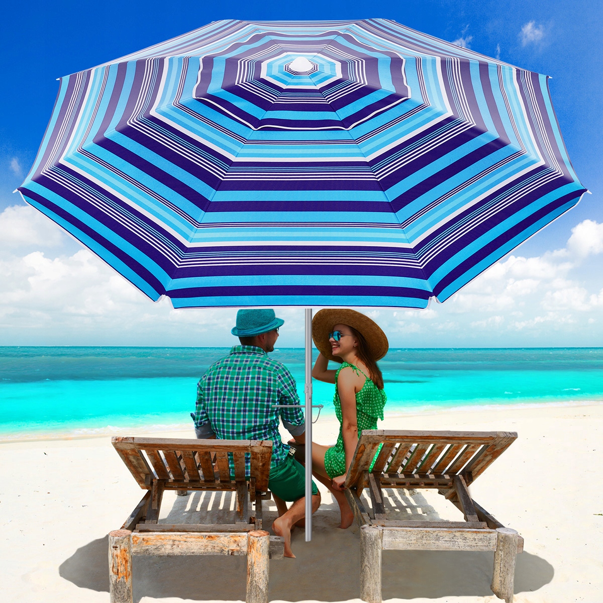 PODRÓŻNY PARASOL PRZECIWSŁONECZNY PLAŻOWY DESIGN ROYAL ROYAL BLUE Kod producenta 0956Z38LNX7G