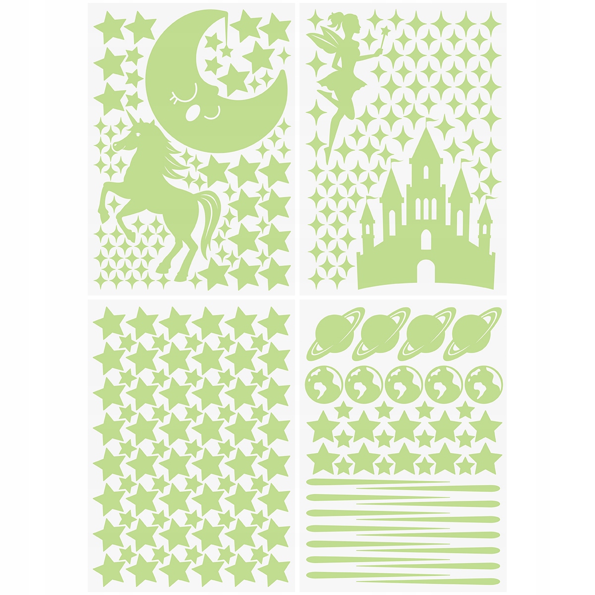 GWIAZDY LUMINOUS NAKLEJKI ŚWIECĄCE W CIEMNOŚCI DEKORACJA DLA DZIECI Marka bez marki