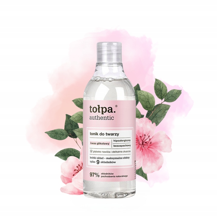 Tonik do twarzy z kwasem glikolowym Tołpa authentic 200 ml