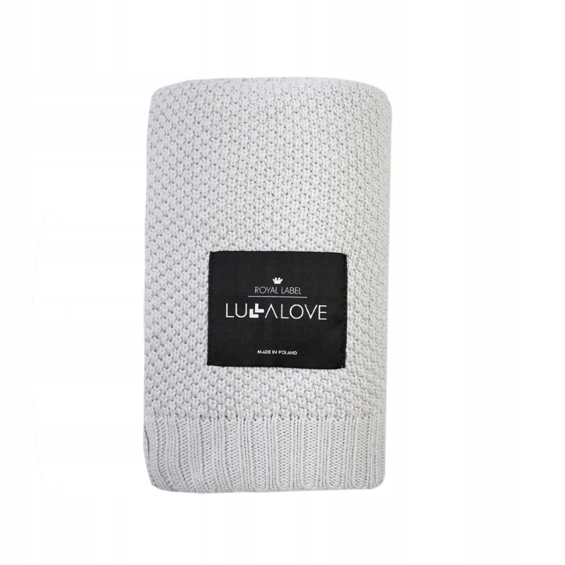 Bambusowy koc makaronik szara chmurka - LULLALOVE