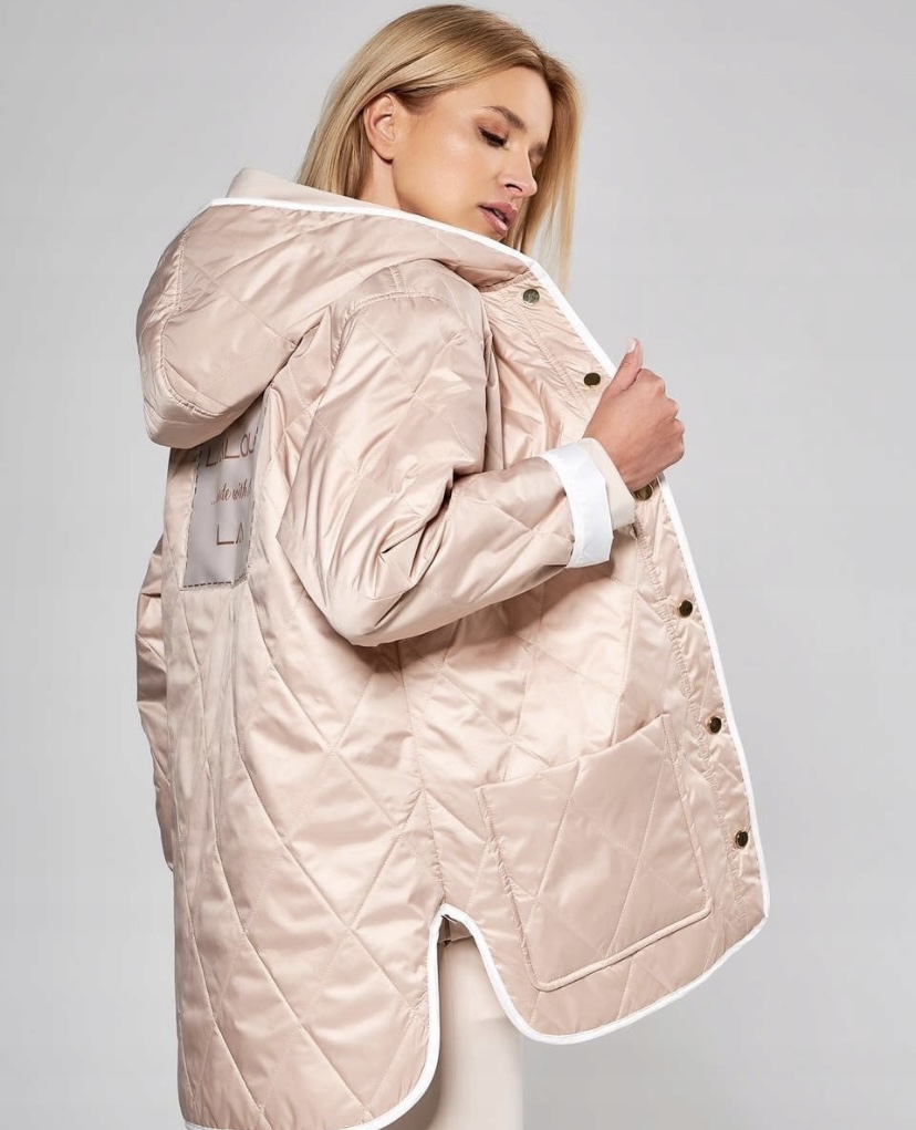 Dámská béžová bunda Velikost L Model 0818 Značky Lalous Polský Výrobce