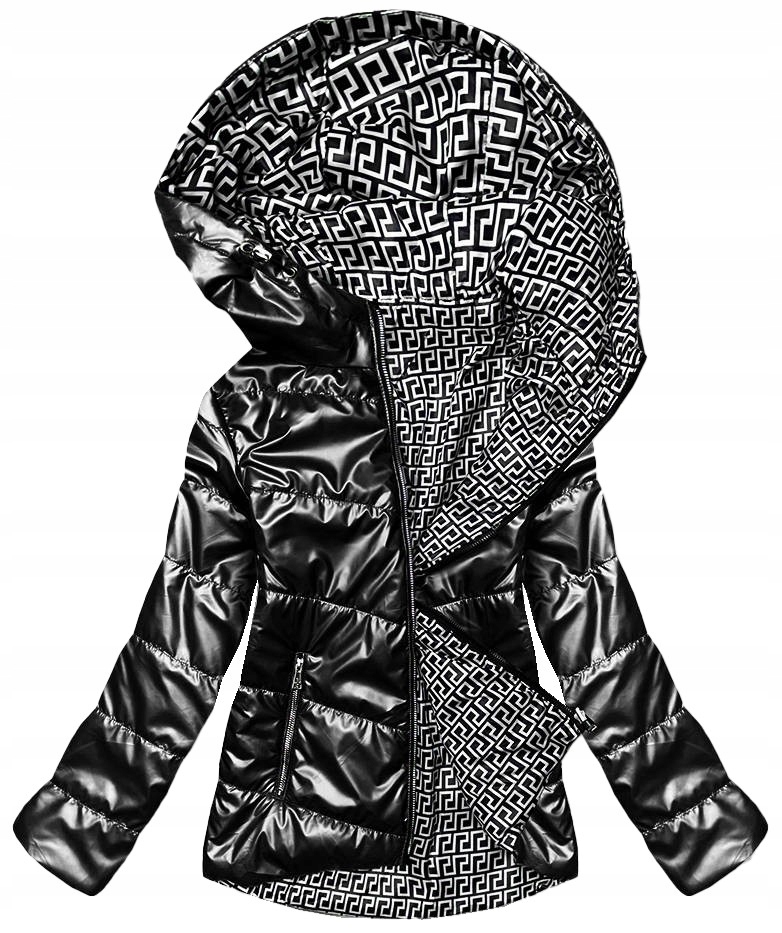 Oboustranná Bunda B9793 Černá S (36)