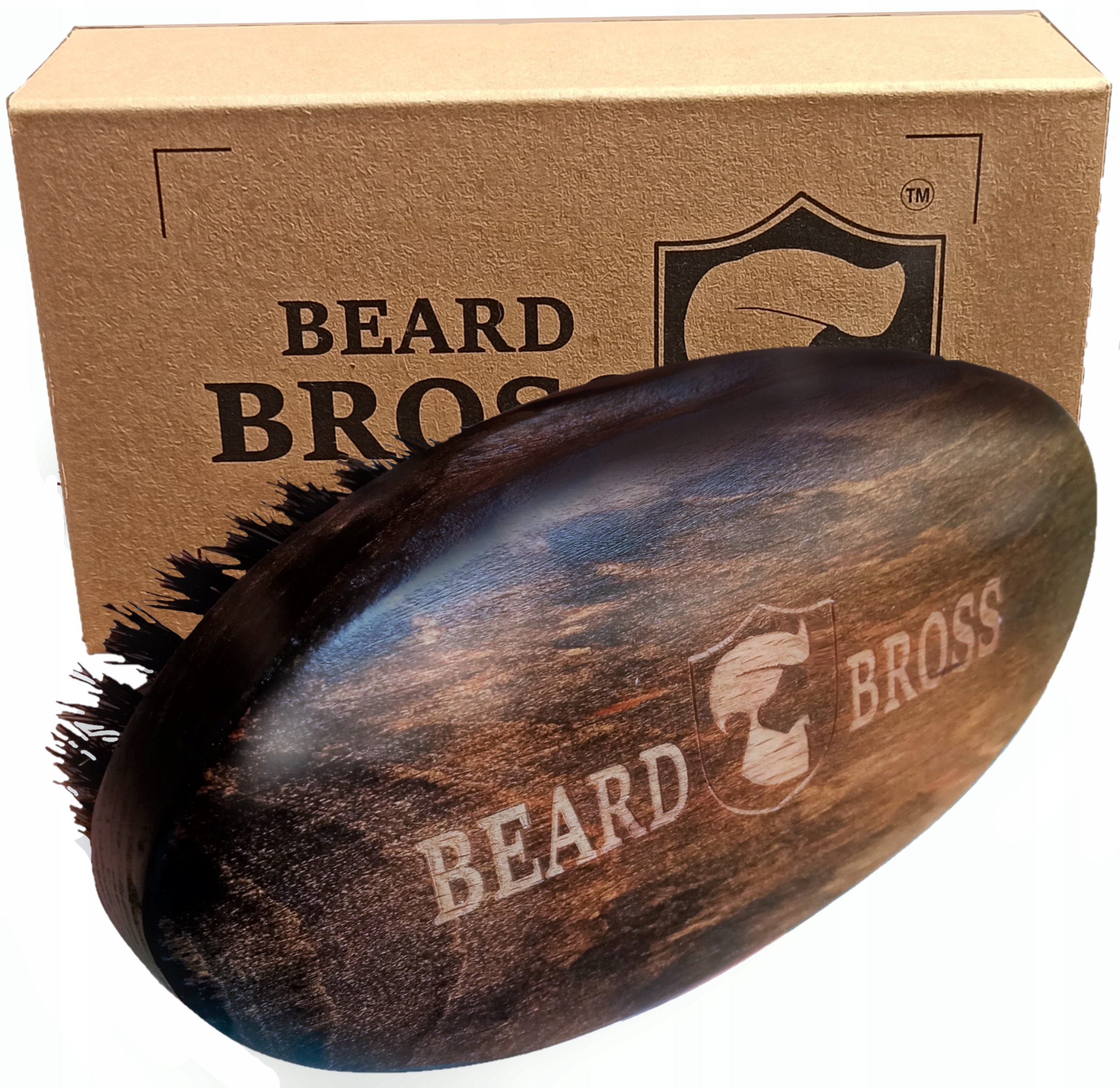 

Szczotka do brody Beard Bross włosie dzika drewno