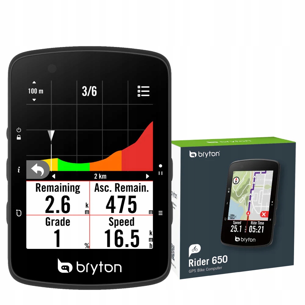 Bryton Rider 650 E nawigacja rowerowa Gps dotykowy ekran