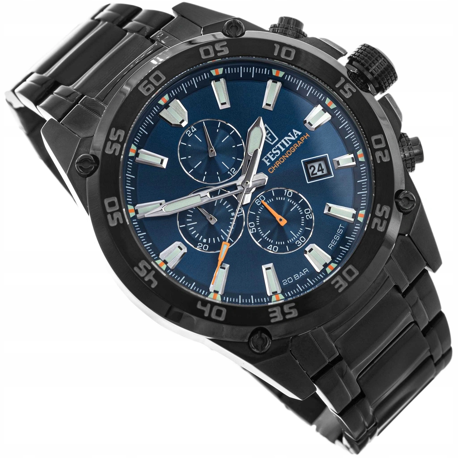 Pánské Hodinky Festina F20735/1 Timeless Chronograph Černé Na Náramku