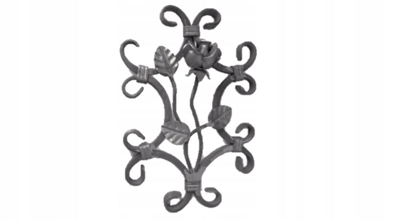 

elementy kute rozeta ozdobna z różą