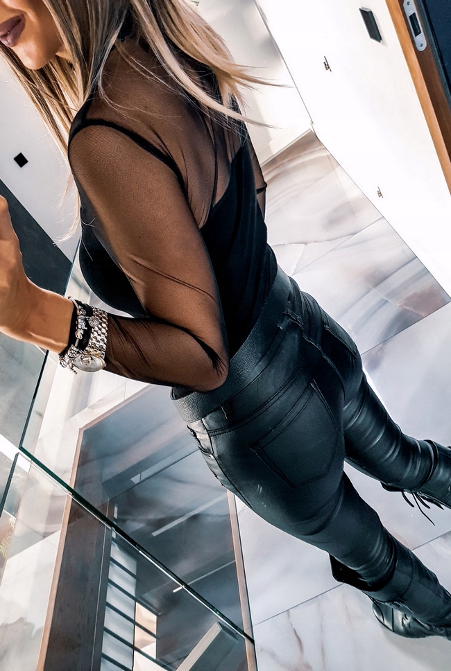 . BLUZKA Z SIATECZKĄ TIULOWA NA IMPEZE PLUS SIZE 48 Płeć kobieta