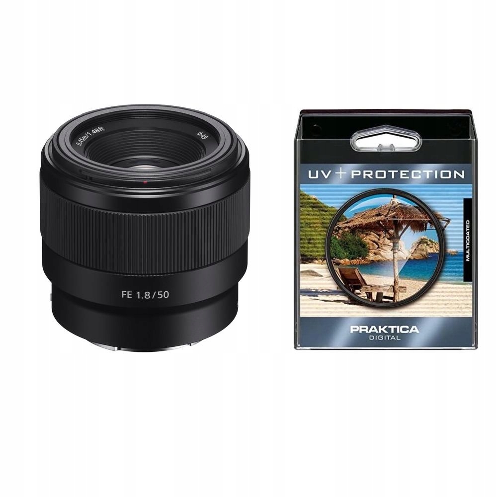 Objektiv Sony Sel 50MM 1.8 Fe full-frame Praktica Uv Filtr 49MM