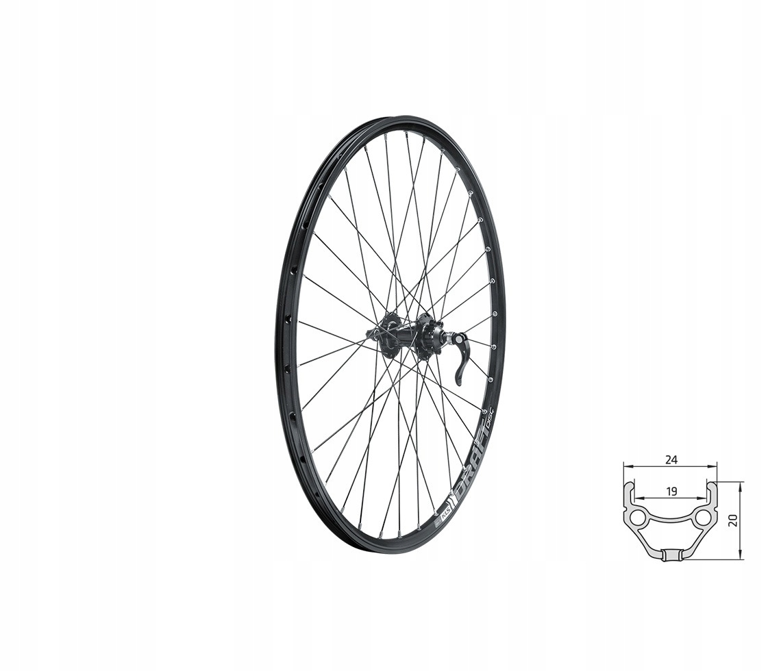 Koło przód KELLYS DRAFT DISC- tarcza 27,5 czarne