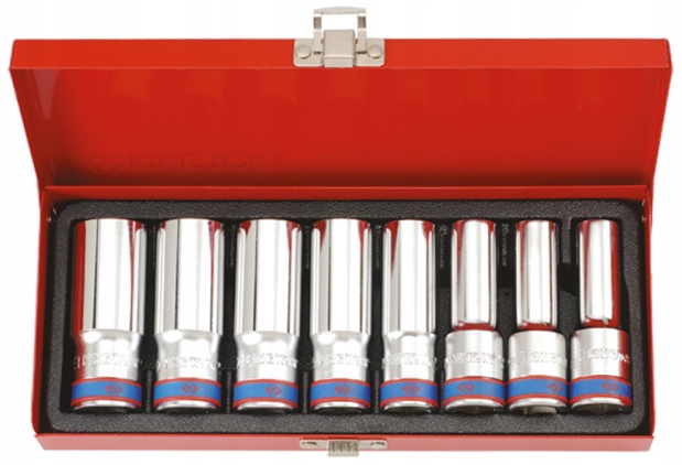 Sada Nástrčiek 1/2" 8-dielna Dlhá 12-hranná 12 23 mm Kazeta King Tony