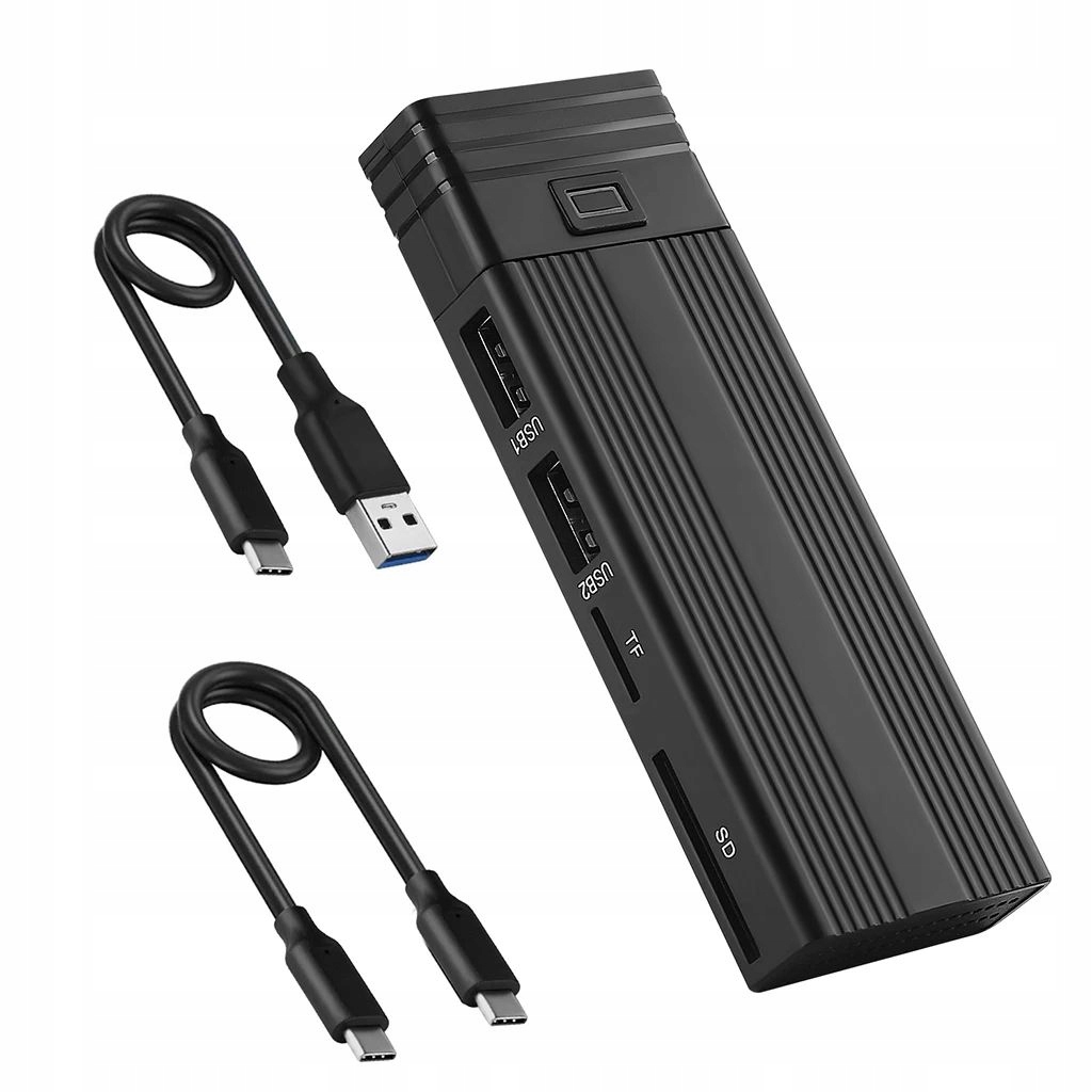 OBUDOWA DO DYSKU DYSK M.2 NVME SSD 2W1 Z HUB USB 3.2 GEN2 + CZYTNIK KART SD