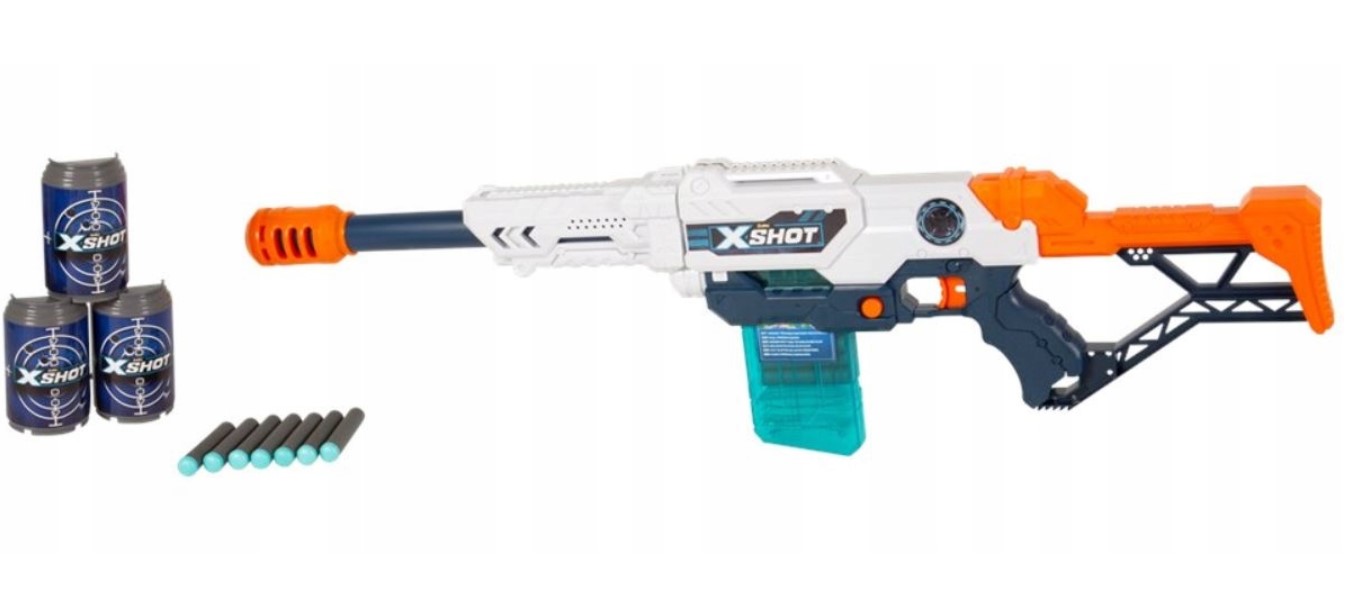 PISTOLET ZABAWKOWY XSHOT WYRZUTNIA 24 STRZAŁKI Marka X-Shot