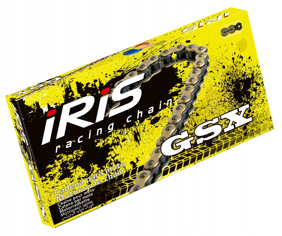 IRIS520GSX118GB - 520 GSX-118 ЛАНЦЮГ БЕЗ УЩІЛЬНЮВАЛЬНИХ КІЛЕЦЬ ВІДКРИТА + ЗАСТІБКА