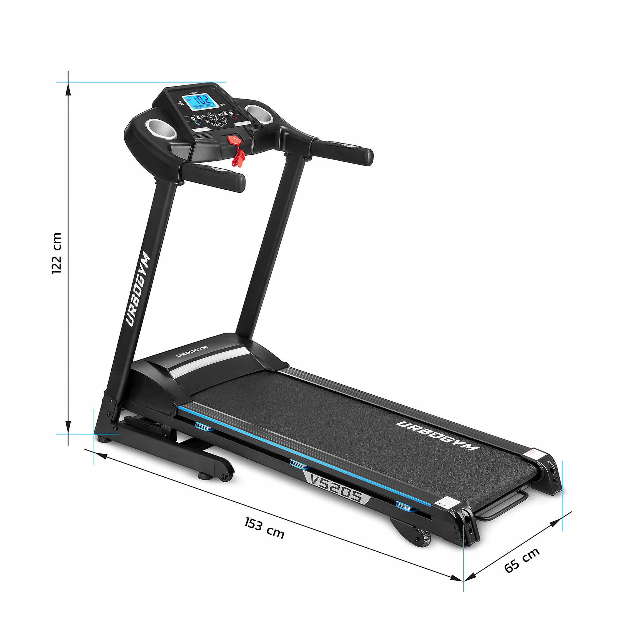 BIEŻNIA ELEKTRYCZNA DOMOWA V520S AUTO KĄT 15 POZIOMÓW SKŁADANA AMORTYZACJA Moc 3 KM