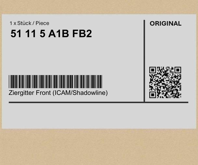 Grill atrapy chłodnicy (ICAM/Shadowline) BMW 3 G20 G21