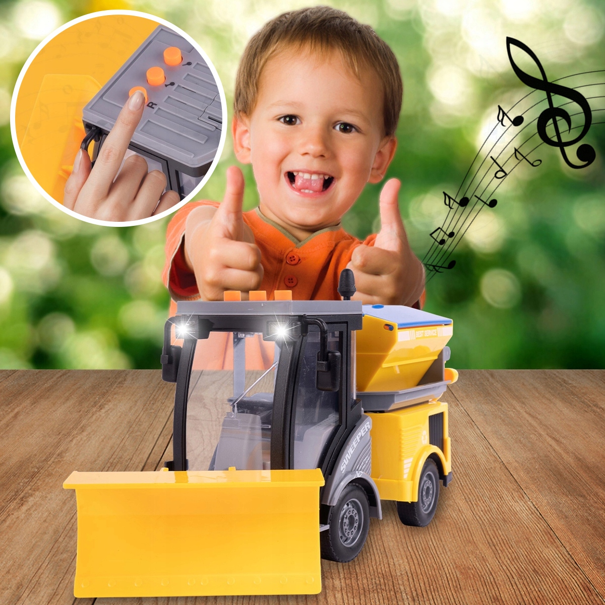 AUTO CIĘŻARÓWKA PŁUG PIASKARKA ULICZNA DŹWIĘK LED Model U550