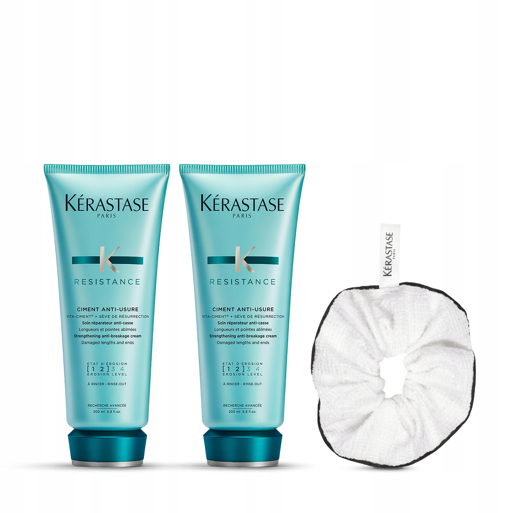 Kérastase Résistance Zestaw Odbudowujący Cement Do Włosów 2x 200ml +Prezent