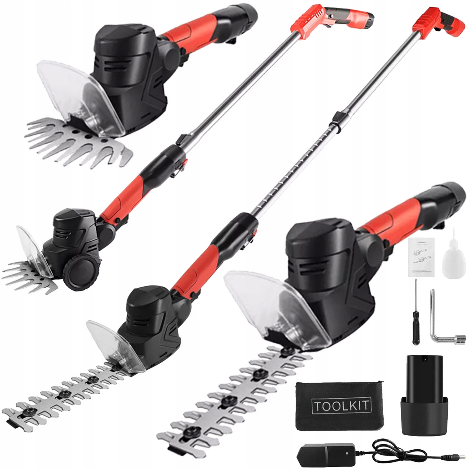 Akumulátorové nůžky na živý plot 12V 2000 mAh pro stříhání keřů