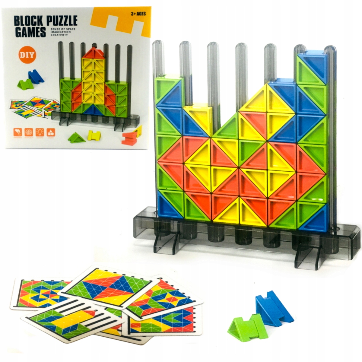 GRA LOGICZNA UKŁADANKA PUZZLE 72 KLOCKI