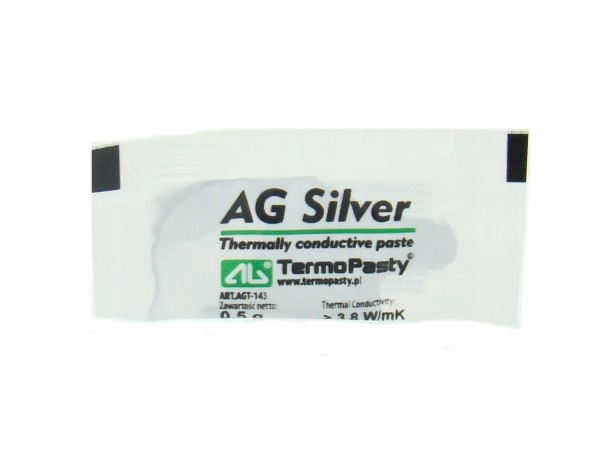 

Pasta termoprzewodząca Ag Silver 0,5g na bazie Sr
