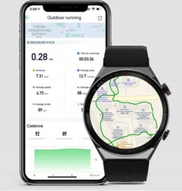 SMARTWATCH MĘSKI ELEGANCKI ZEGAREK POLSKIE MENU ROZMOWY PL SPORT PULS NFC Typ naręczny