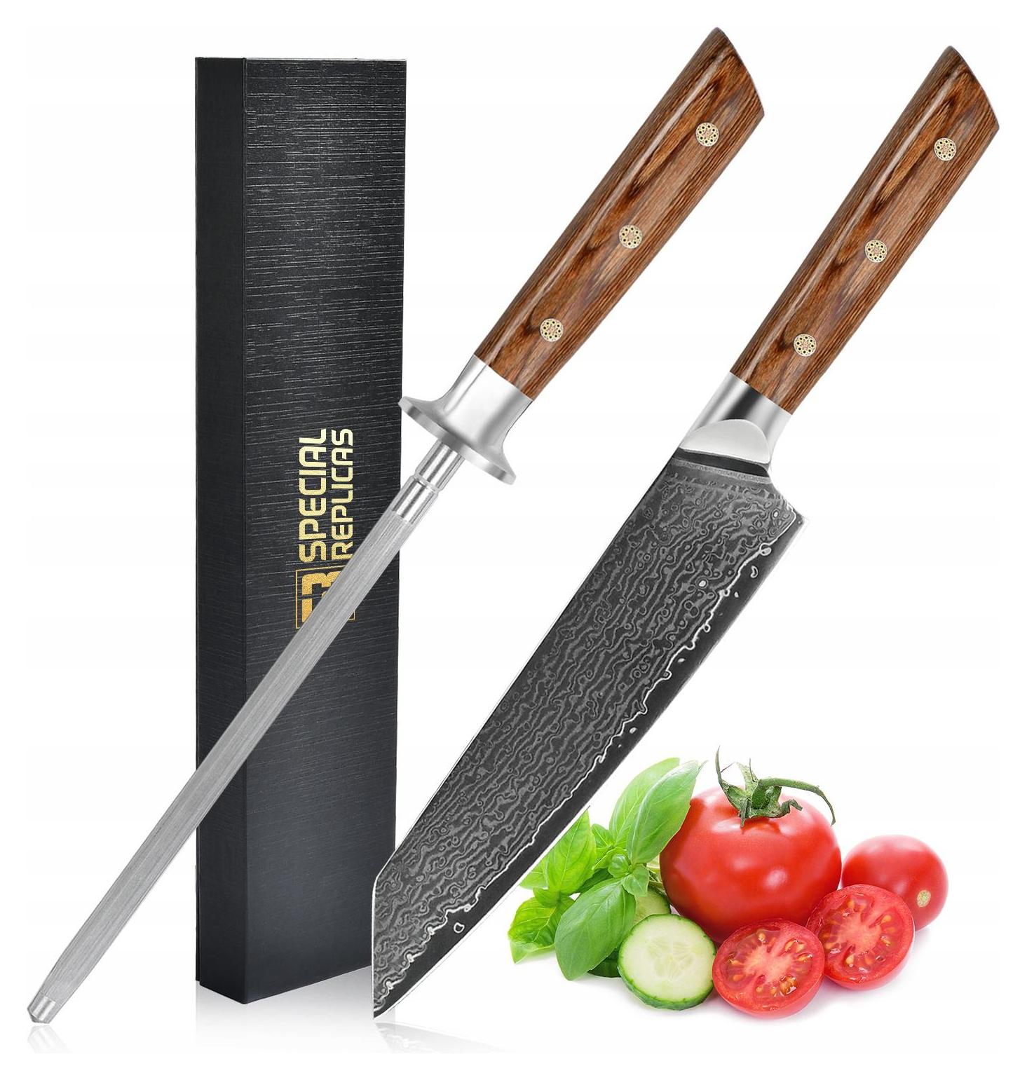 Profesionálny Japonský Kuchársky Nôž Z Damaškovej Ocele Brusný Kameň YD201-22