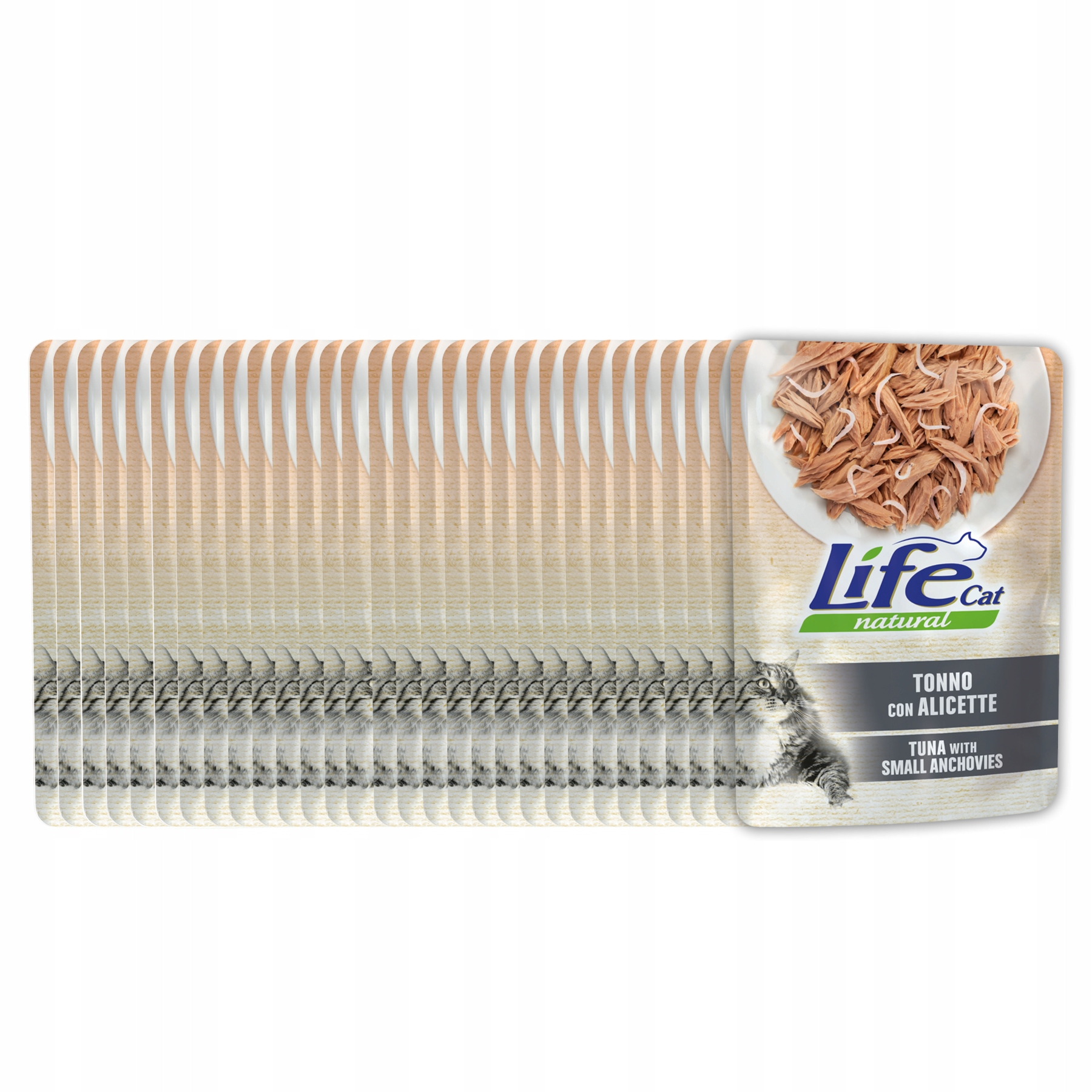 Life Cat Natural Krmivo pro kočky kapsička Set 30x70g Tuňák Sardela