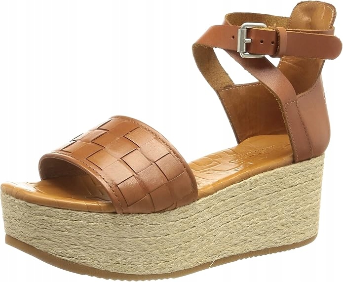 Shabbies Kožené Sandály Na Podpatku, Hnědé, Velikost 40 J6A