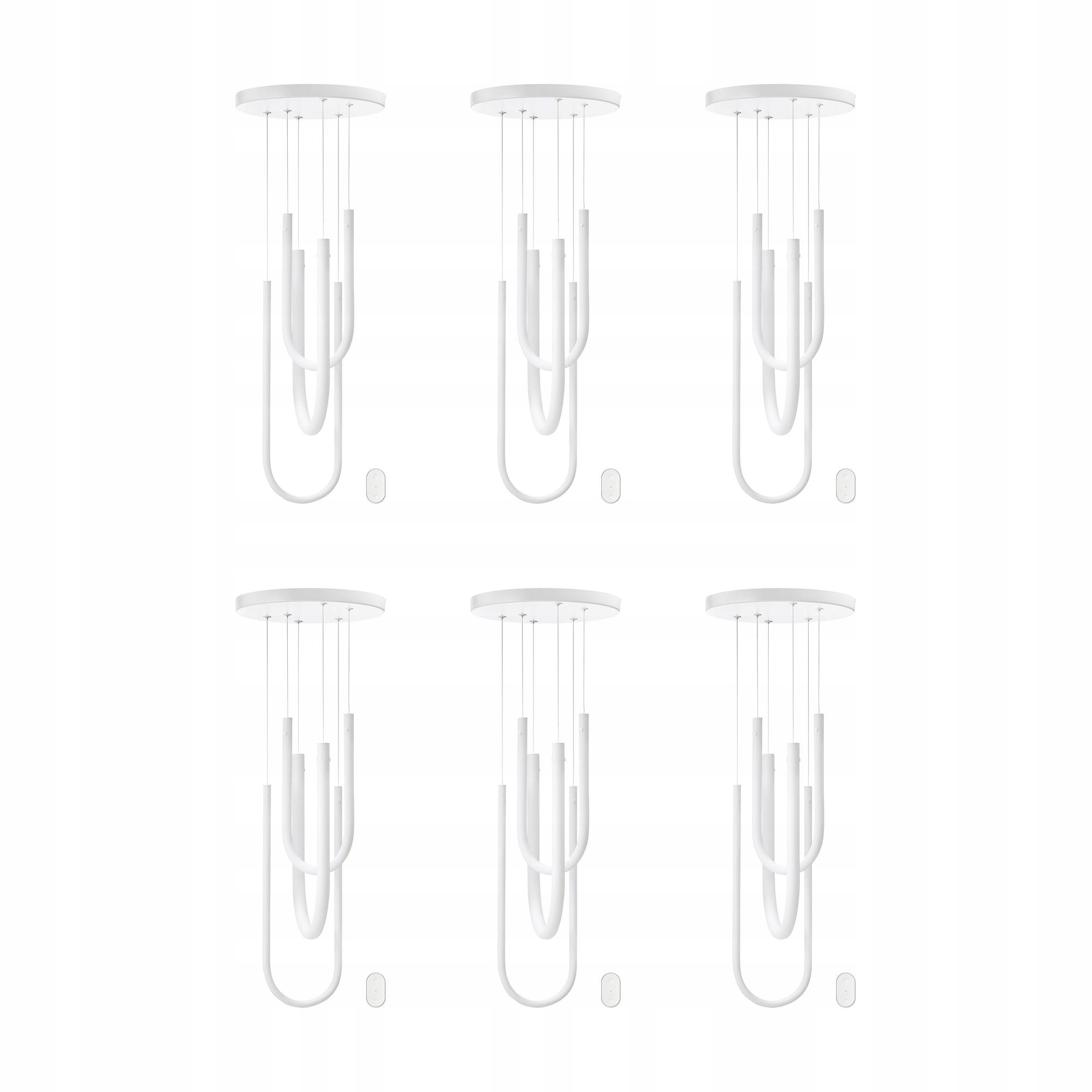 . Lampa wisząca 46 cm przyciemniana białe szkło