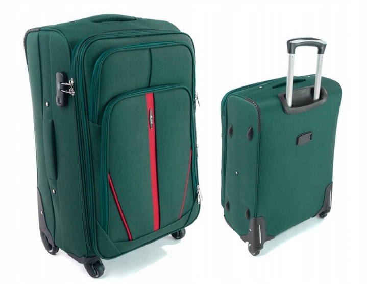 Duża Walizka Mocna XXL Codura Podróżna Bagaż Rgl Zielony
