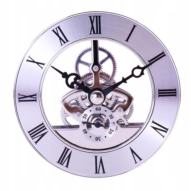 Wkładka zegarowa Skeleton srebrna 113mm
