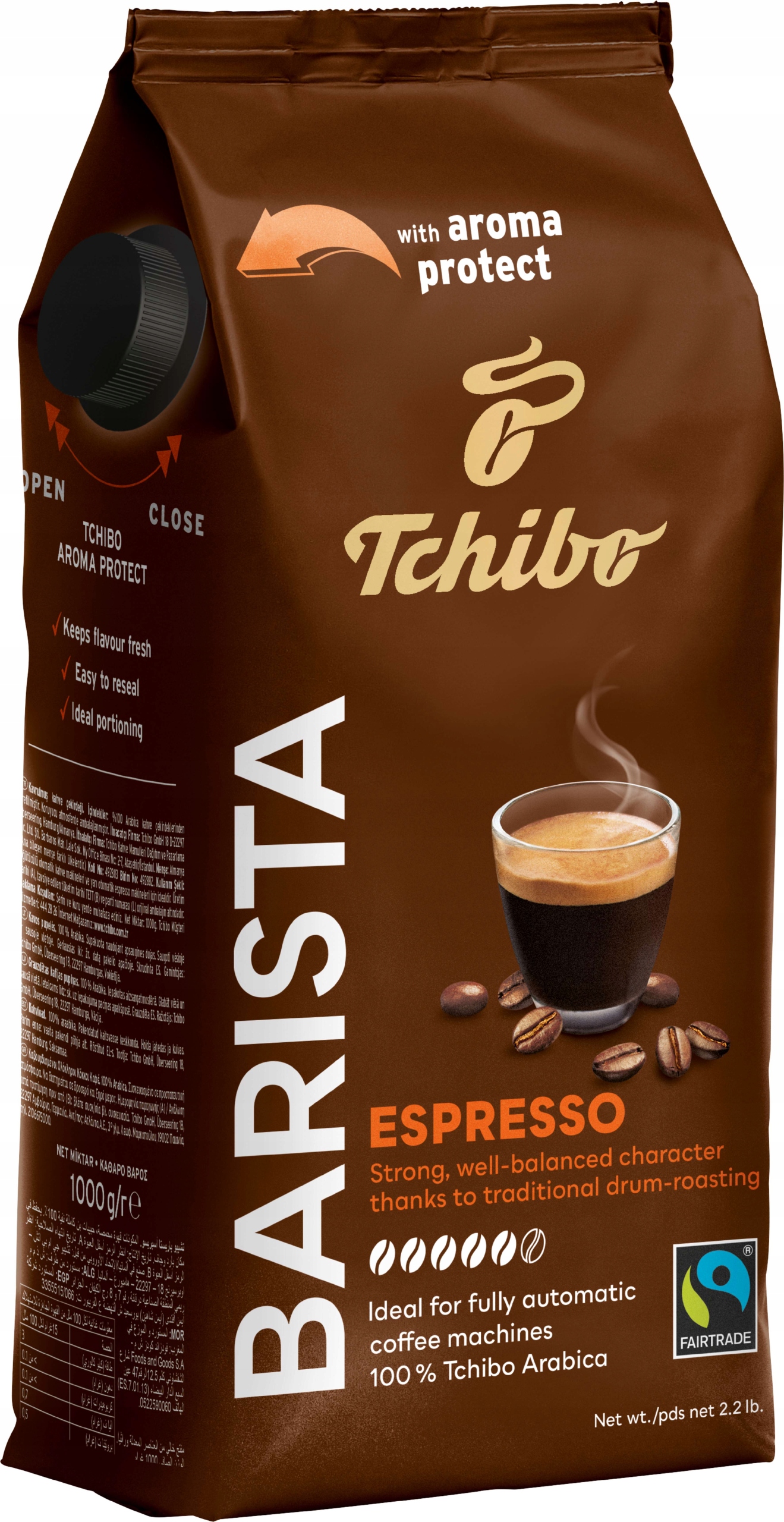 Levně Káva zrnková Tchibo Barista Espresso 1 kg