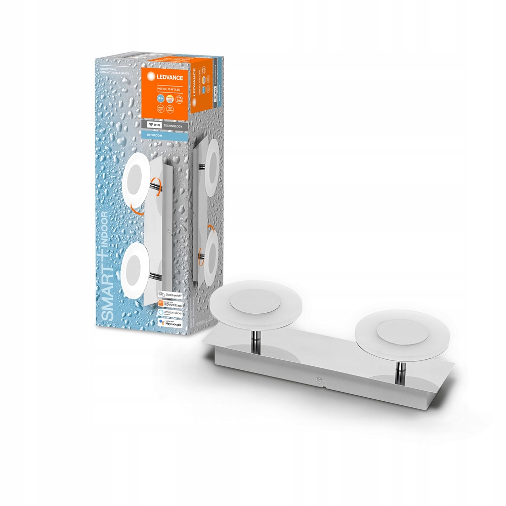 Nástenná stropná lampa Led kúpeľňové svietidlo 15W 800lm Cct Smart+ WiFi