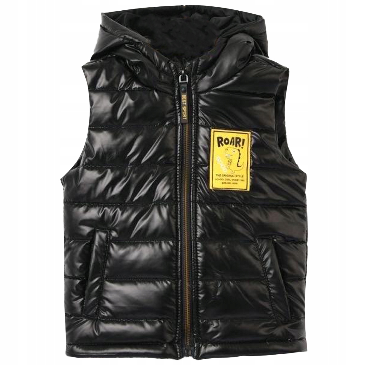 

Bezrękawnik Metaliczny Z Kapturem czarny 98