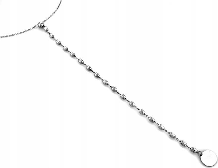 Stříbrný náhrdelník 925 s dlouhým elegantním přívěskem, velikost 45 cm, módní