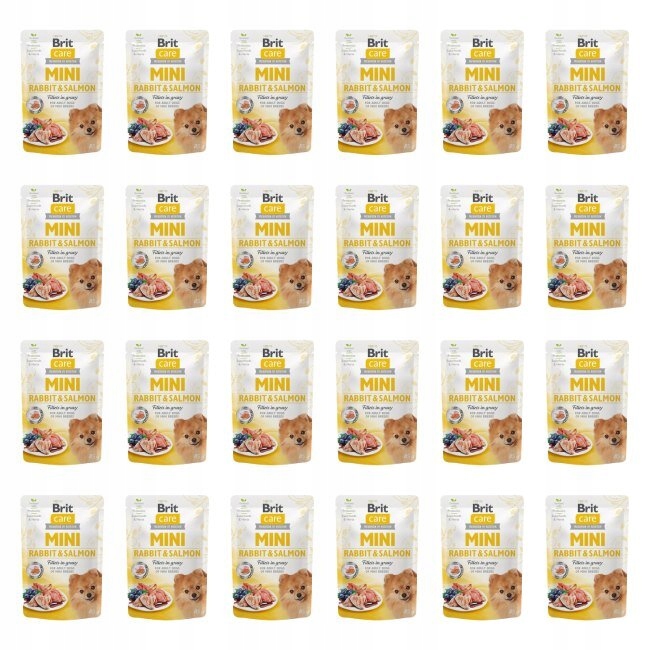 Levně Brit Care Mini Pouch Rabbit Krmivo mokré pro psy malých plemen karton 24ks